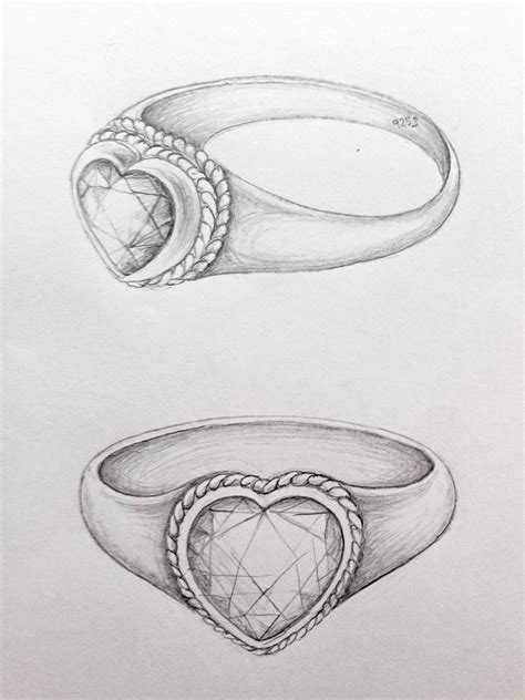 Heart ring @Katrine Hammer | Jewellery design sketches, Jewelry ...