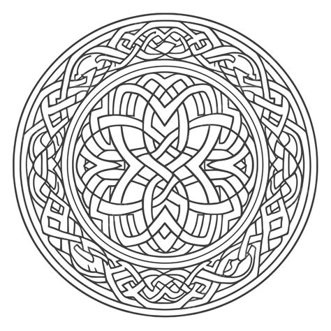 Celtic Design Coloring Page Outline Sketch Drawing Vector, Wing Drawing ...