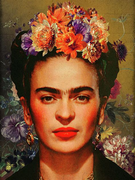 Frida Kahlo floral Digital Art by Mihaela Pater - Fine Art America