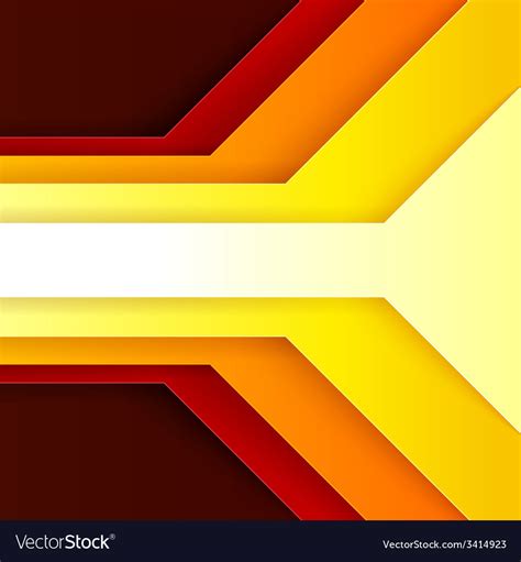 Abstract red orange and yellow paper triangle Vector Image