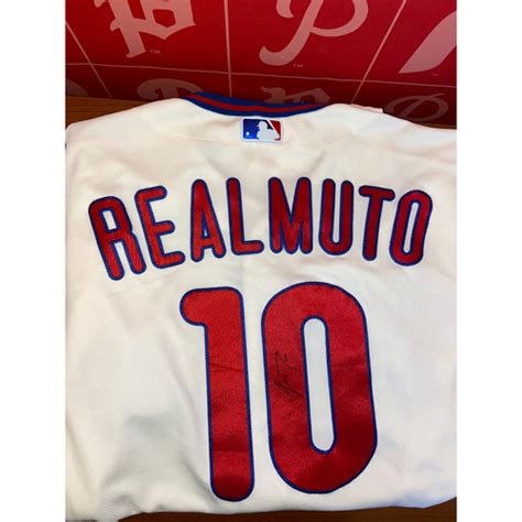 J.T. Realmuto Autographed Game-Used Alternate Home Jersey ...