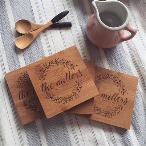 Custom Coasters Wood Coasters Engraved Coasters