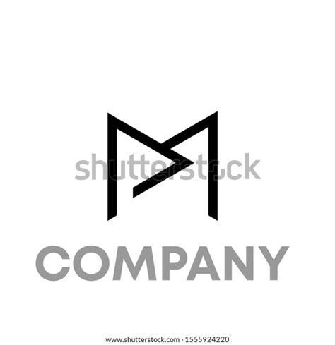 Mp Logo Vector Design Sign Template Stock Vector (Royalty Free ...