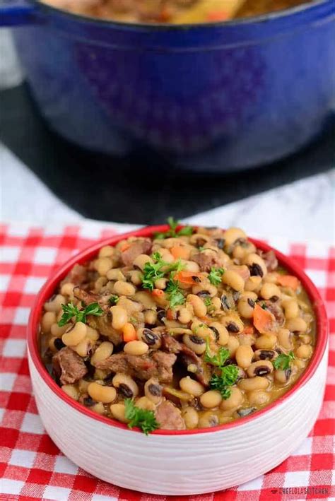 Black Eyed Peas Salad with simple vinaigrette dressing - Chef Lola's ...