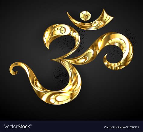 Gold symbol om Royalty Free Vector Image - VectorStock