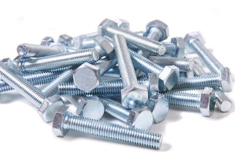 Chrome bolts isolated stock image. Image of material - 109101893