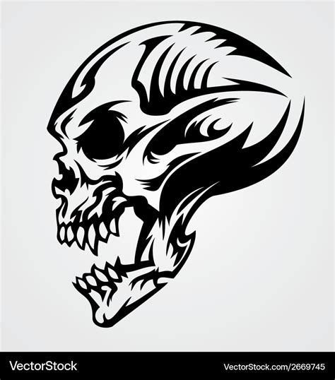 Skull tattoo design Royalty Free Vector Image - VectorStock