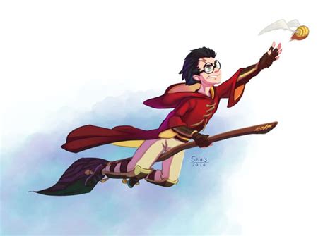 Fanart Harry Potter during a Quidditch game | Harry potter fan art ...