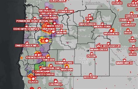 Wildfires In Oregon Map