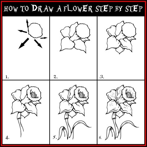 draw a flower | Flower drawing, Realistic drawings, Flower step by step