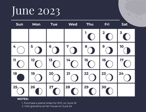 Moon Phase June 2024 Calendar - Lila Opalina