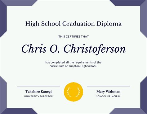 Free Printable Graduation Certificate Templates