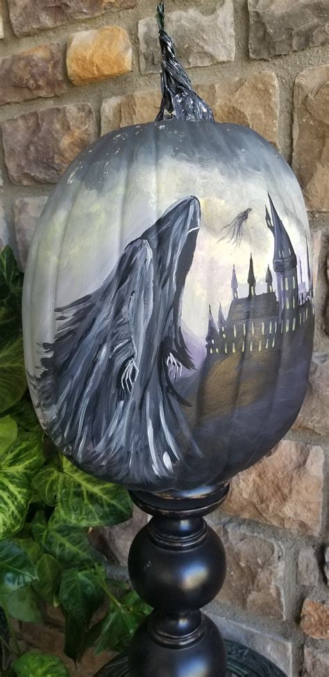 Hand Painted PumpkinsHarry Potter HogwartsDementorUnique | Etsy | Hand ...