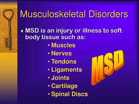 PPT - Musculoskeletal Disorders (MSDs) Control and Prevention ...