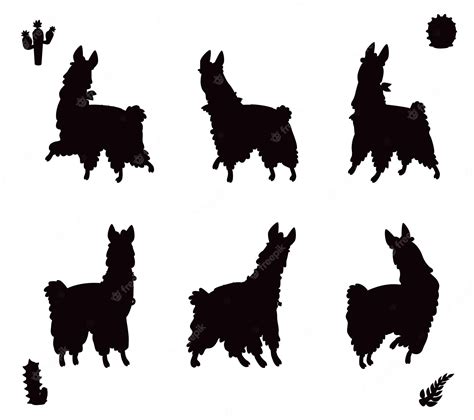 Premium Vector | Collections of Llama design vector silhouette's