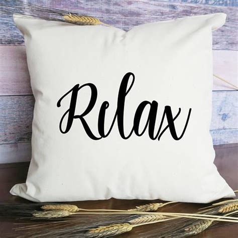 Relax Pillow Cover Bedroom Pillows Housewarming Gift | Pillow covers ...