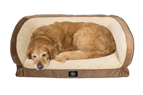 Serta Orthopedic Memory Foam Couch Pet Dog Bed, Large, Color may vary ...