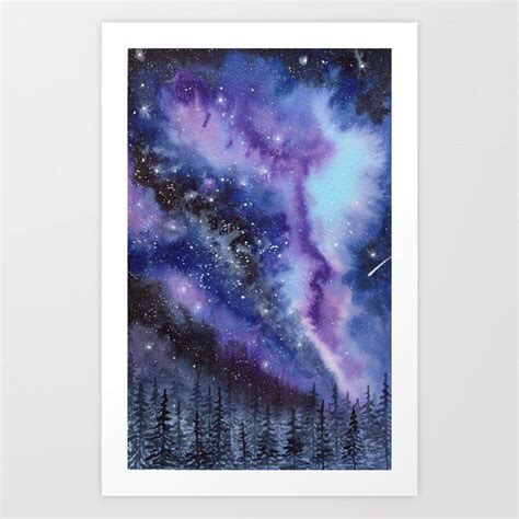 Art Prints & Printed Wall Decor | Society6 | Watercolor galaxy ...