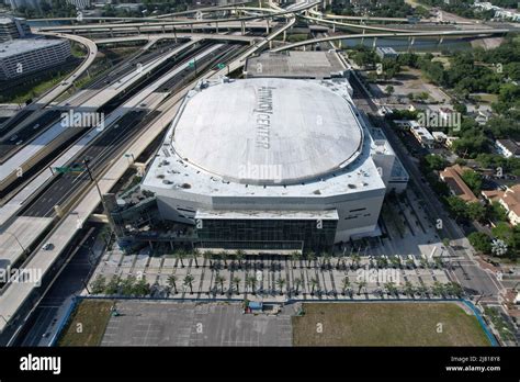 An aerial view of the Amway Center, Saturday, Apr. 30, 2022 in Orlando ...