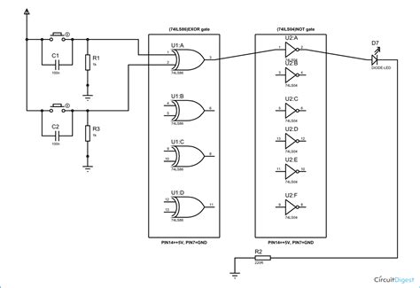 XNOR Gate Circuit Diagram & Working Explanation