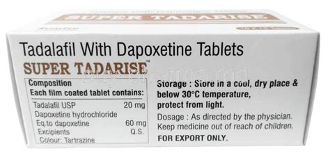 Buy Super Tadarise, Tadalafil/ Dapoxetine Online