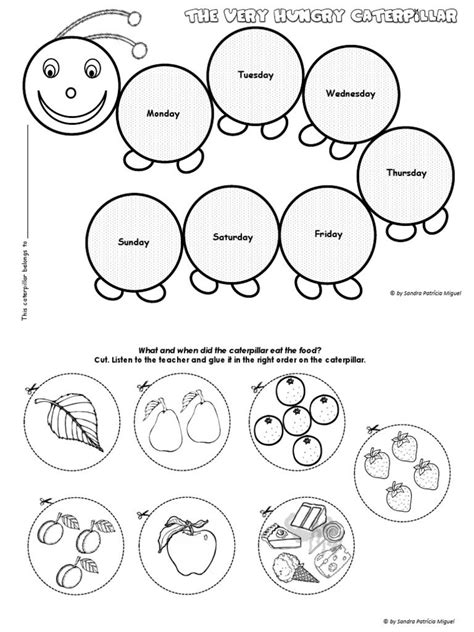 The Very Hungry Caterpillar - Sequencing Activity | PDF | Hungry ...