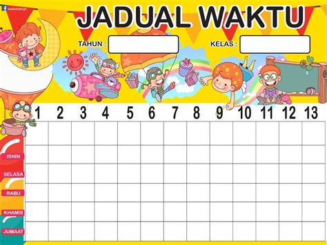 Waktu Kosong Template Jadual Waktu Kelas Boleh Edit 64260 | The Best ...