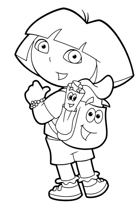 Dora Printable Coloring Pages