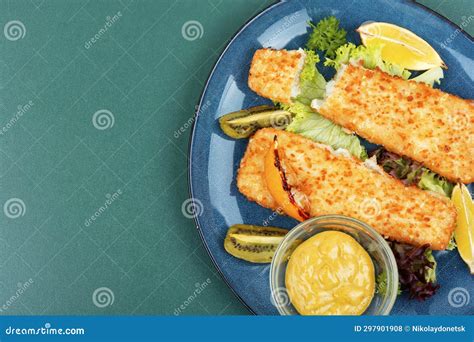 Pollock Fillet Baked in Breadcrumbs Stock Photo - Image of fillet ...