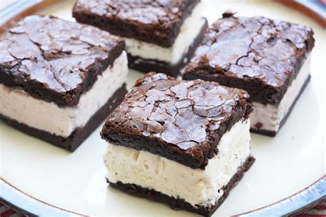 Easy Brownie Ice Cream Sandwiches - A Food Lover's Kitchen