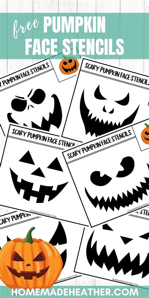 Free Printable Pumpkin Face Stencils » Homemade Heather