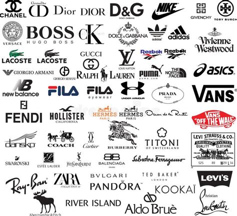 Clothing Brands Logos Stock Illustrations – 179 Clothing Brands Logos ...