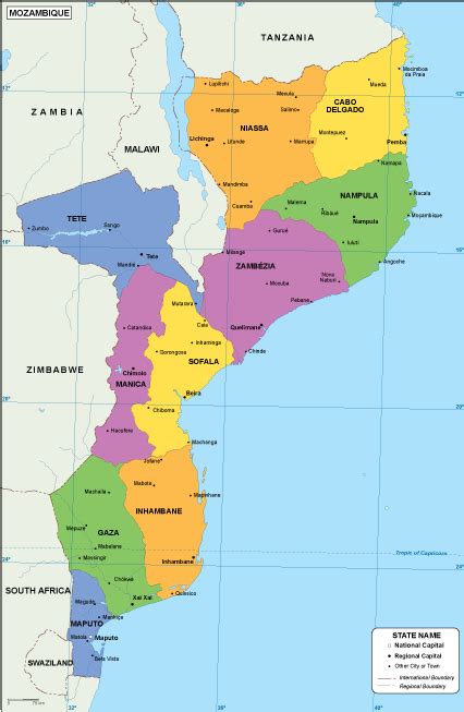 Mozambique EPS map. EPS Illustrator Map | Vector World Maps