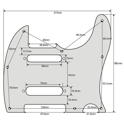 Telecaster Scratchplate Pickguard Nashville Deluxe to fit Fender USA ...