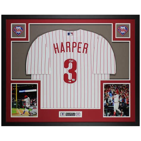 Bryce Harper Signed Custom Framed Jersey Display (Fanatics & MLB ...