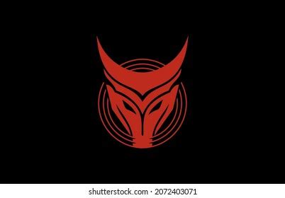 Red Dragon Head Logo Illustration Stock Vector (Royalty Free ...