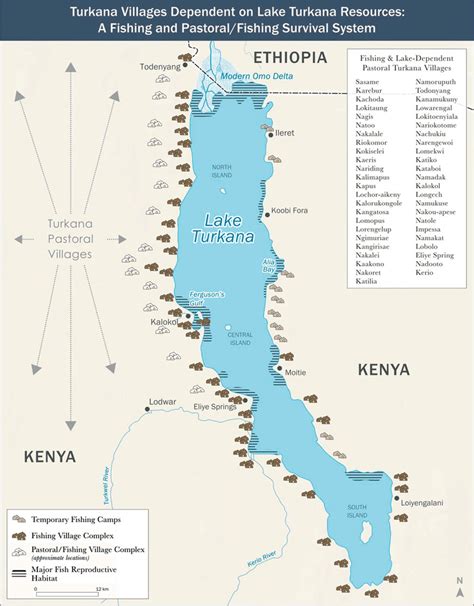 4 Fishing and mixed fishing/pastoral Turkana village areas at Lake ...