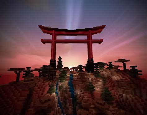 Japanese torii gate I made : r/Minecraft