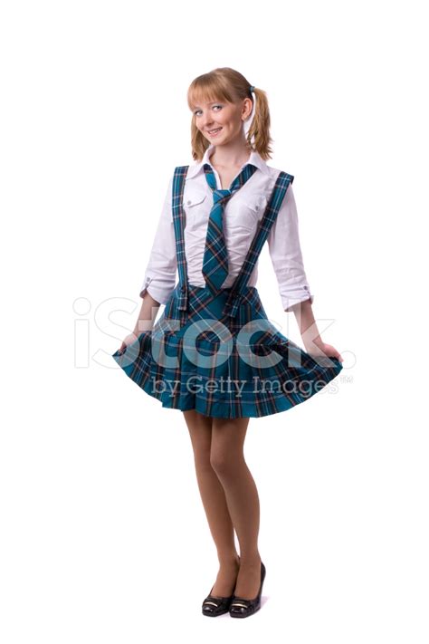 Senior High School Student In Uniform Is Posing Stock Photo | Royalty ...