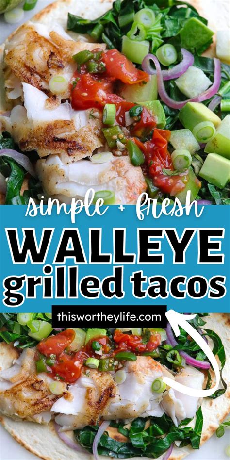 Grilled Walleye Tacos | Simple Taco Recipe | Grilled fish recipes ...