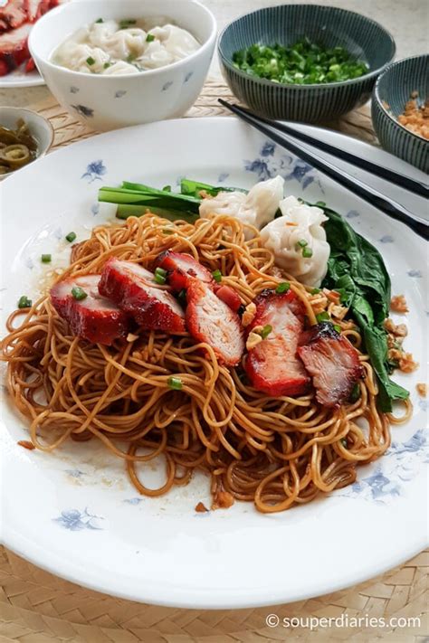 Dry Wonton Noodles Recipe with Char Siu - Souper Diaries