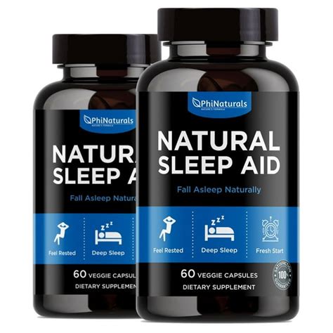 Natural Sleep Aid (Pack of 2) Supplement by Phi Naturals - Walmart.com ...