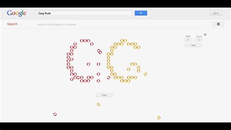 Zerg Rush Google Easter Egg - YouTube