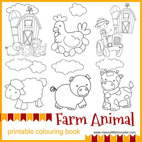 Coloring Pages Kid Farm Animal