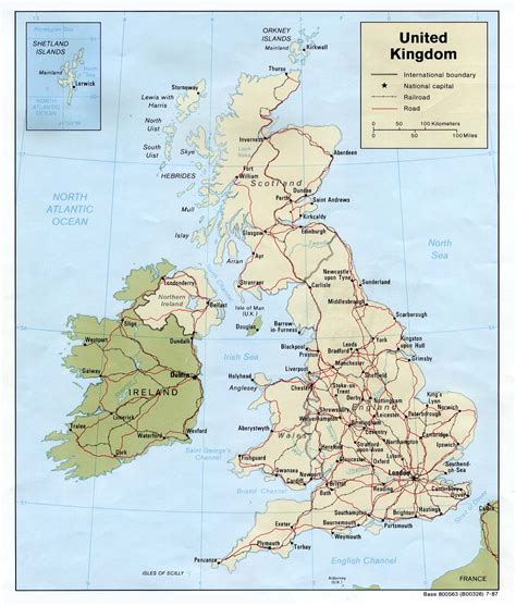 Maps of the United Kingdom | Detailed map of Great Britain in English ...