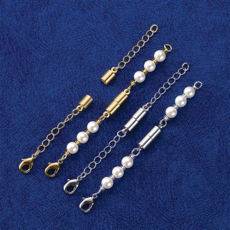 Pearl & Chain Magnetic Necklace Extenders, Set of 4 - Easy Comforts