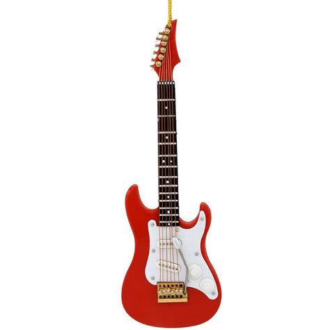 5.5 Inch Red And White Electric Guitar Ornament $8.99 | Electric guitar ...