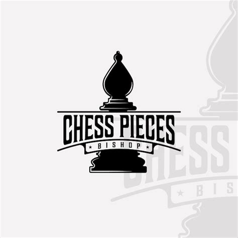 Premium Vector | Chess and bishop piece logo vintage vector ...