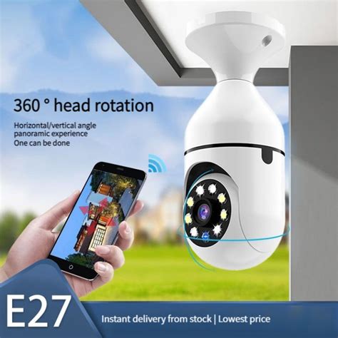 SD outdoor waterproof 360 cctv camera wifi connect cctv light bulb ...