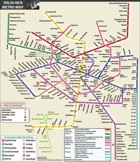 Metro Map Delhi showing all the Delhi Metro Map routes and line. Get ...